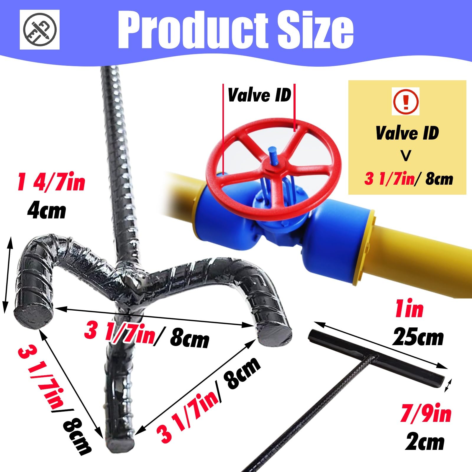 Llave Funcionamiento, Herramientas Cierre Medidor Agua Apertura | Herramientas De Fontanería Suaves Para Fontaneros Profesionales, Mango En T De Alcance Extendido(6ft/180cm)