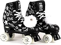 Vista 5 de Epic Skates Epic Skates Luv Quad Patines para mujer, negro/blanco
