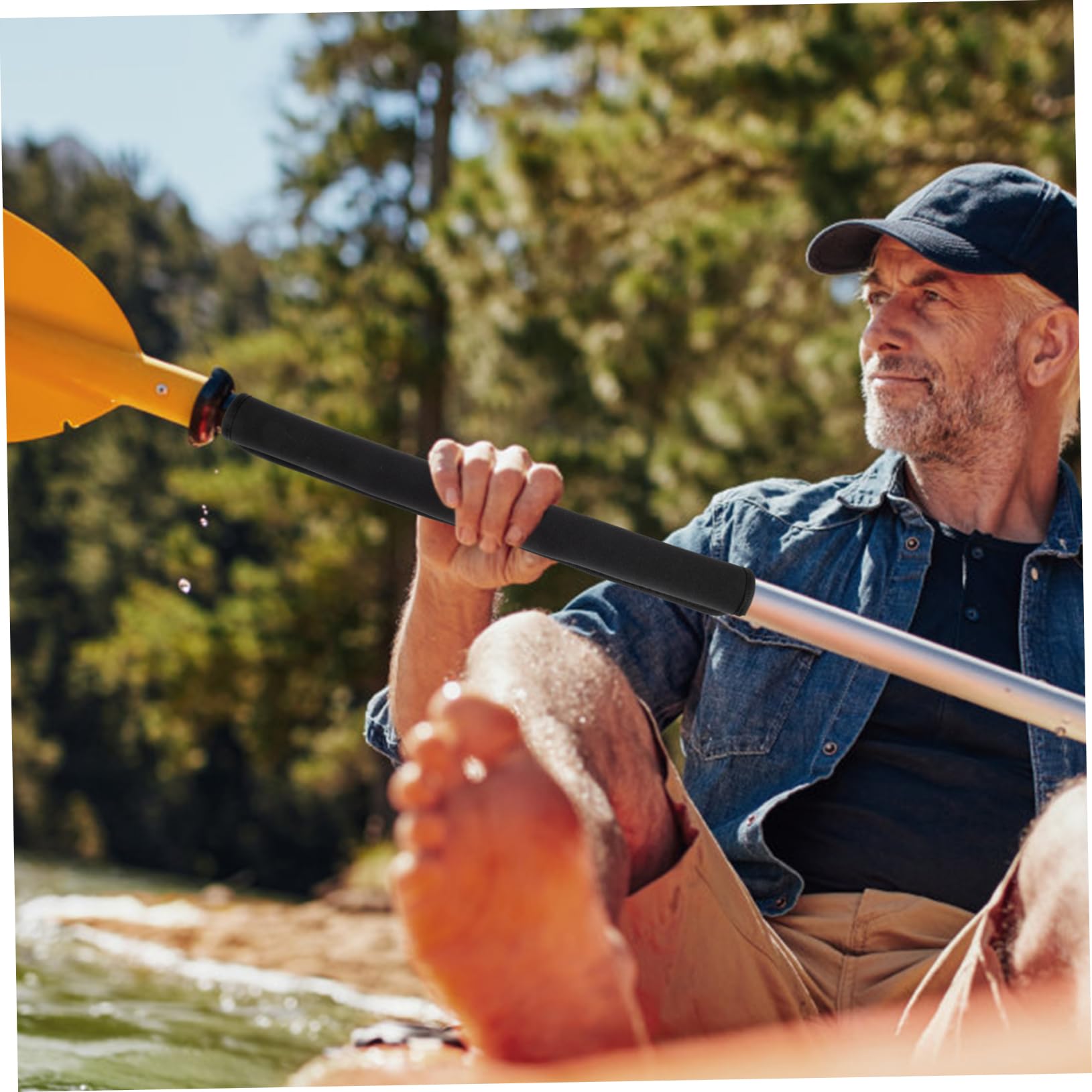 HANABASS Manica Antiscivolo dell'elica Accessori SUP Paddle Accessori Kayak coperture per pagaia per Kayak impugnature per Remi da Kayak Copri pagaia Lavabili Accessori per Kayak