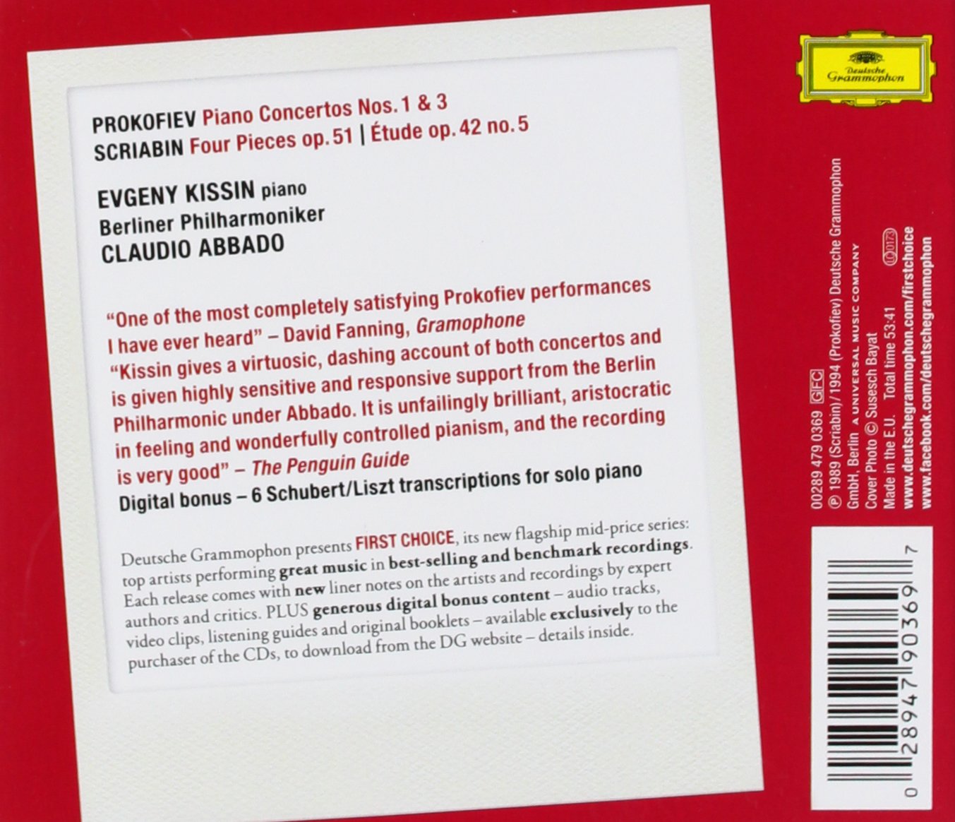 Prokoviev: Concierto Piano 1 Y 3