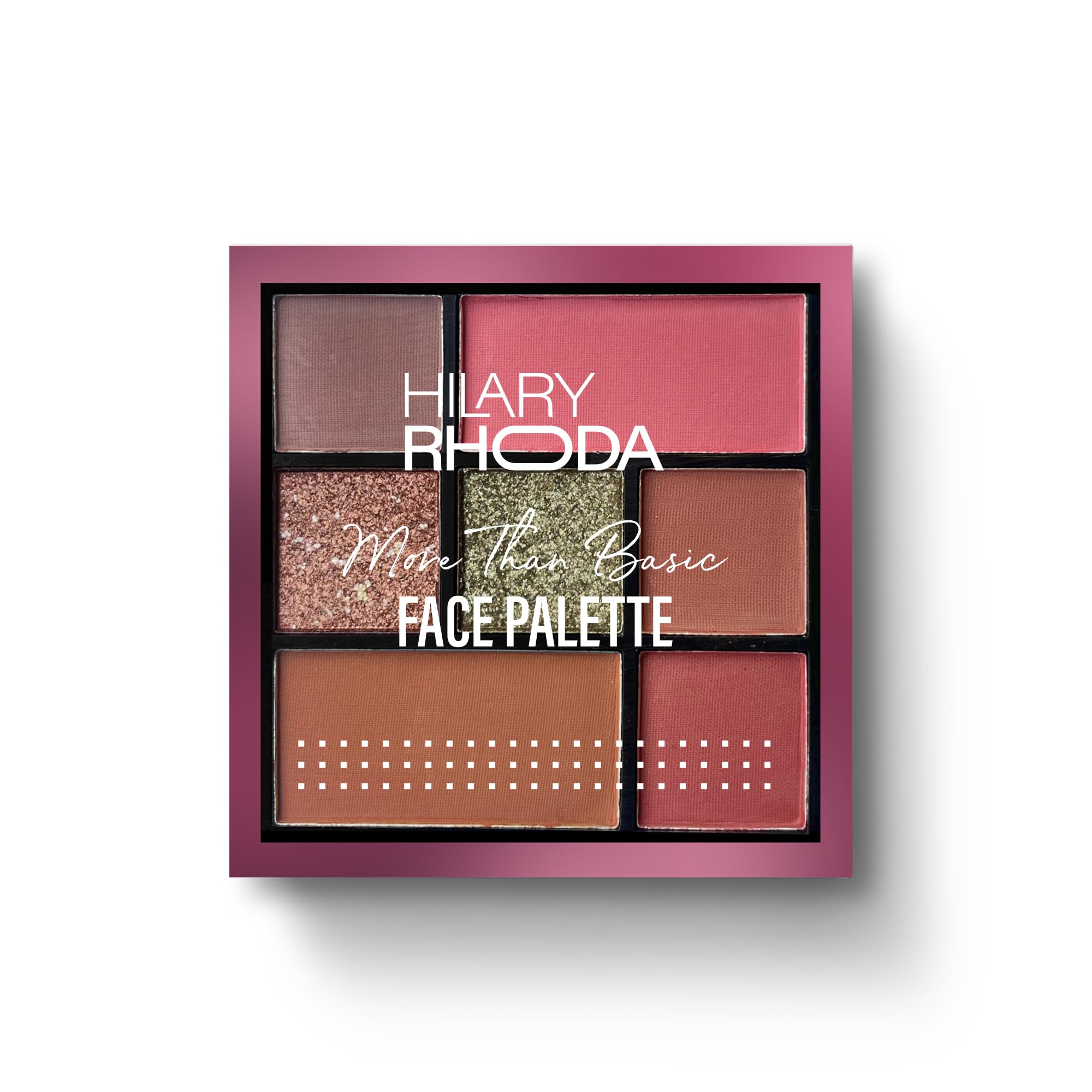 Hilary Rhoda More Than Basic Face Palette | With Blushes, Shimmer Highlighters & Eyeshadows | Highly Pigmented & Long Lasting Face Palette |10.5g (Made You Blush - Shade 02)