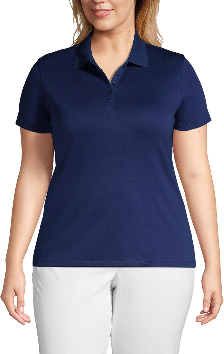 Lands' End Women's American-Grown Supima Cotton Polo Shirt