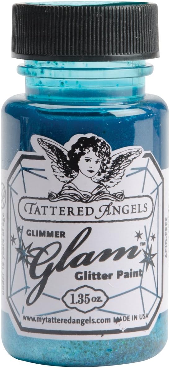 Glimmer Glam Glitter Paint Color: Mermaid