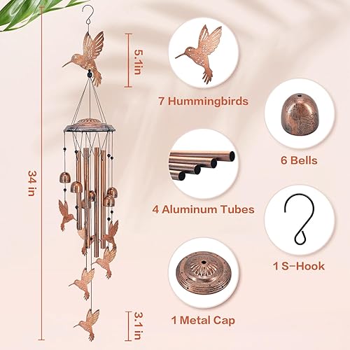 Vista 53 de Bigfoot - Campanillas de viento para exteriores, pies grandes, regalos para hombres/mujeres/papá/abuelo, regalo de cumpleaños, regalo conmemorativo