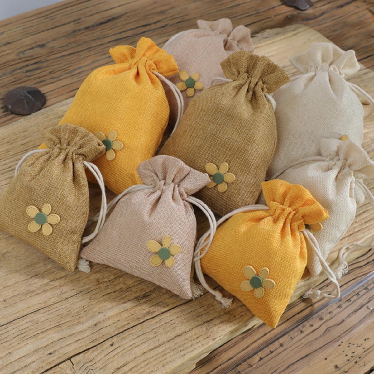 Zerodeko 8pcs Small Medium Empty Lavender Sachet Bags Cotton Linen Scented Pouches for Car and Home Fragrance Air Freshener Storage