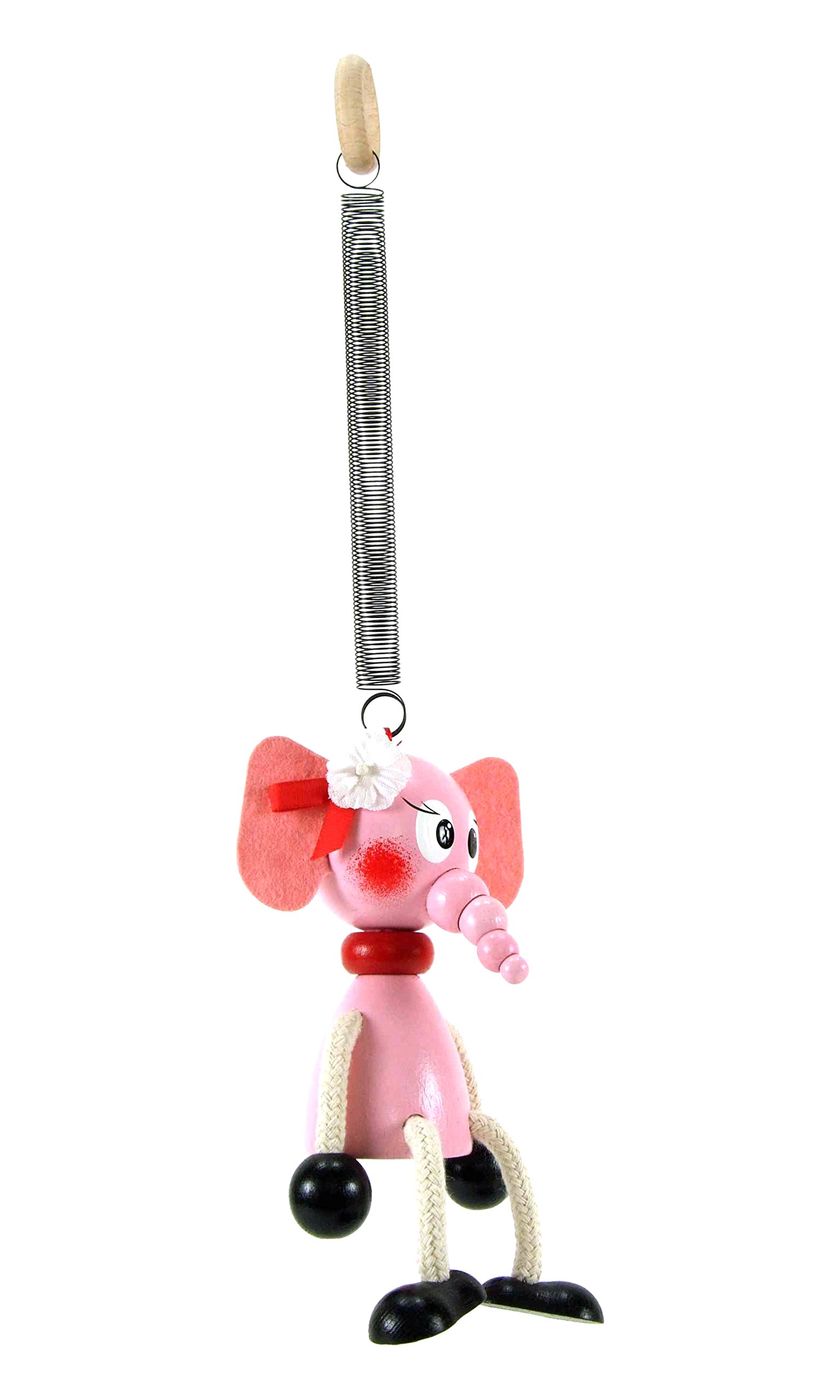 ABA (ABAX5)50207 ABA Elephant Mummy Figure on Spring, Medium, Multi-Color