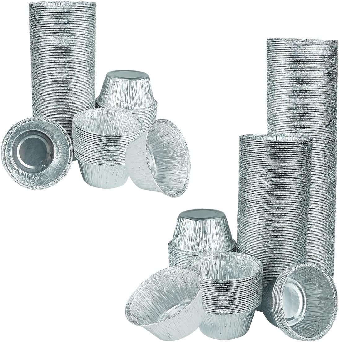300 Pack Aluminum Foil Baking Cups & 150 Aluminum Foil Ramekins