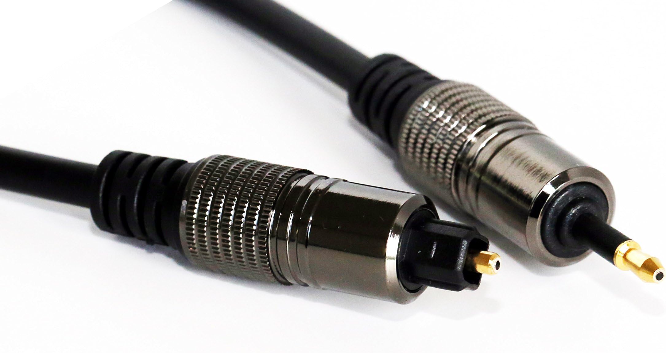Extreme Audio Premium Quality Gold Plated Toslink to Mini Toslink (SPDIF) Digital Optical Audio Cable with Metal Connectors 3 Feet