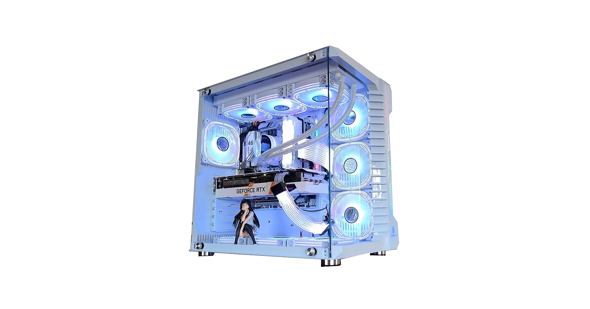 ゲーミングPC Ryzen7 3800X RTX3070 新品ピラーレスケース AMD Ryzen7 9800x3D ／ RX9070XT 16GB ガラス2面ATX ゲーミング