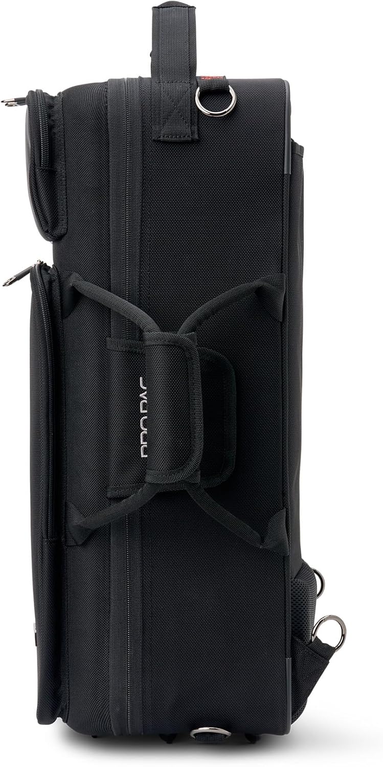 Protec Triple Trumpet Travel Ready PRO PAC Case with Tuckaway Backpack Straps, Black, Model PB327