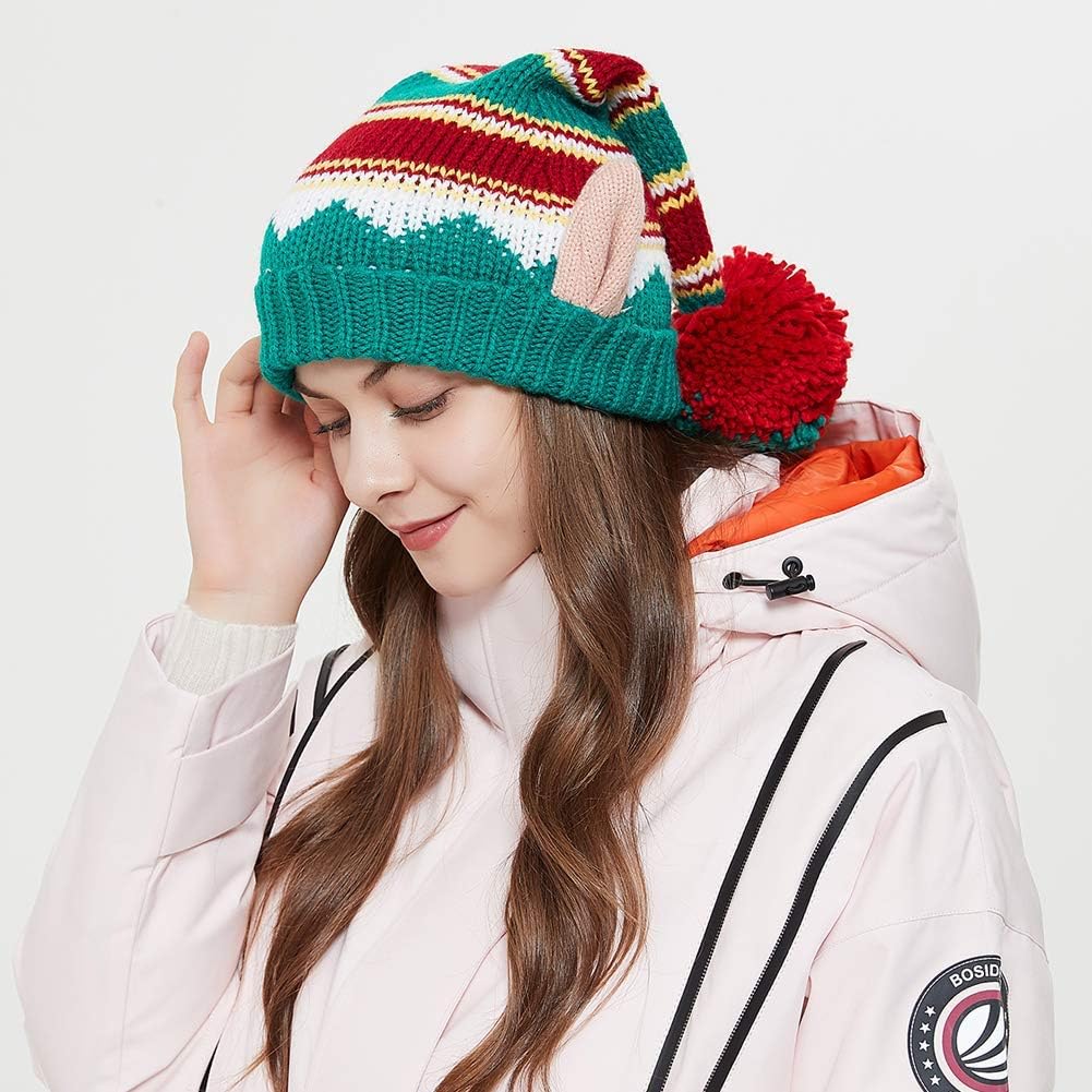 LMLALML Christmas Hats for Women, Kids and Men Elegant Knitted Warm Funny Beanie for New Year Festive Holiday Party - Image 2