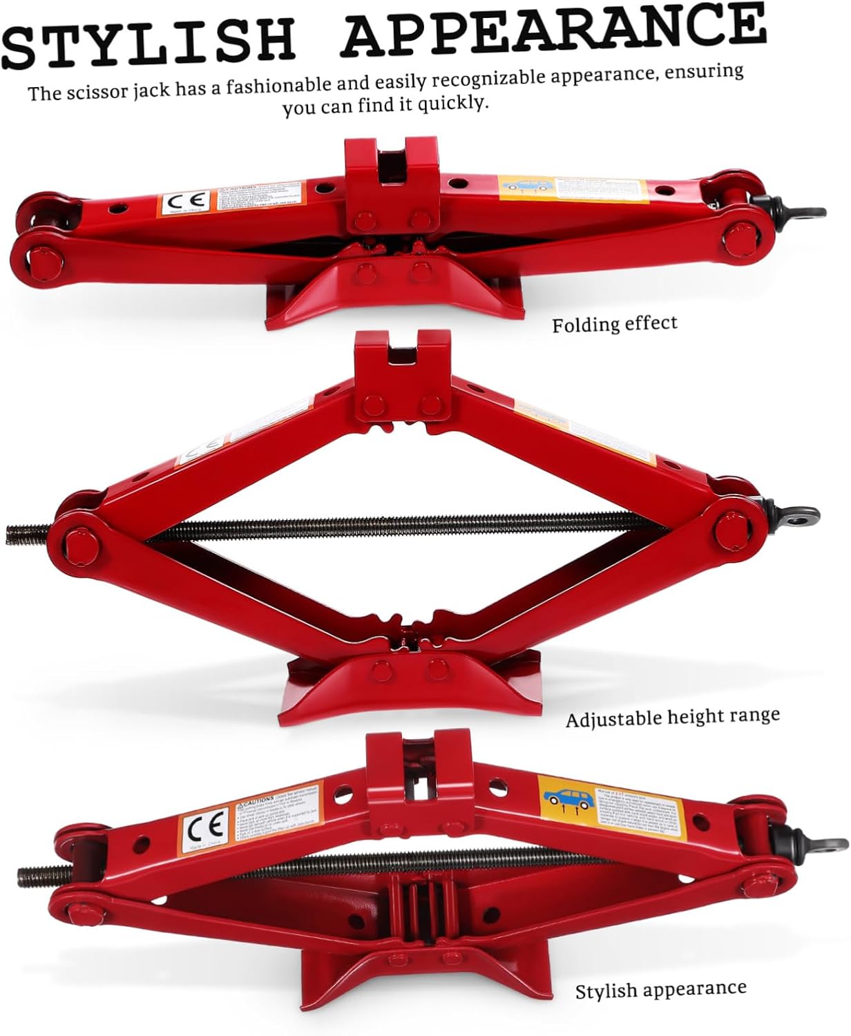 Scissor Jack Capacity Height Car Lift Tool for Tire Replacement Lightweight Motor Cycle Rv Stabilizing Jack Versatile Auto Maintenance Equipment