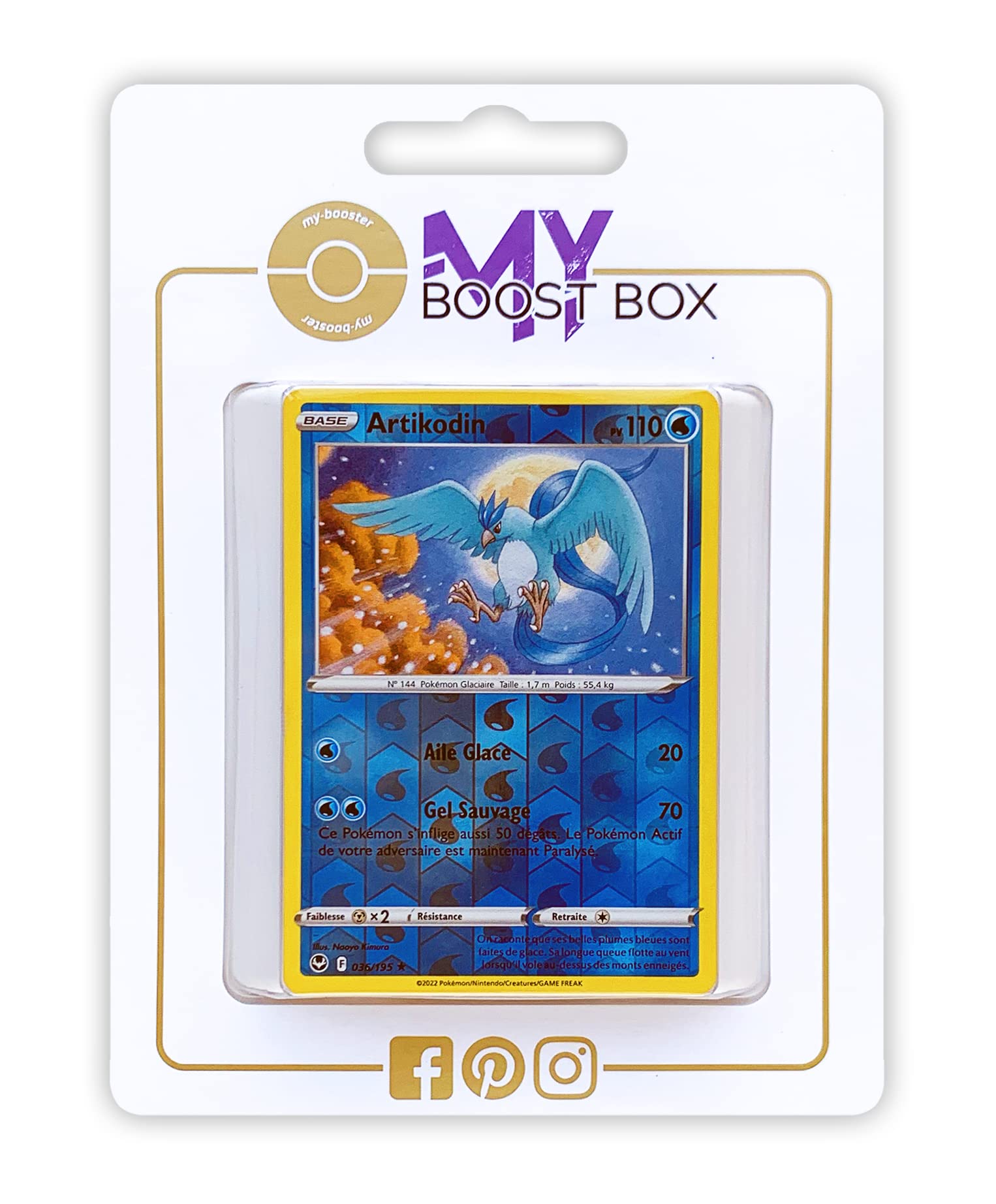 Carte Pokemon ARTIKODIN 170/198 V FA Full Art Epée et Bouclier 6 EB06 FR NEUF