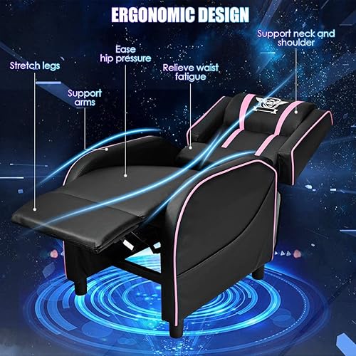 Miniatura 6 de DORTALA Silla de masaje para adultos, sofá reclinable ajustable con reposapiés y función de masaje, reclinable ajustable para sala de estar, asiento