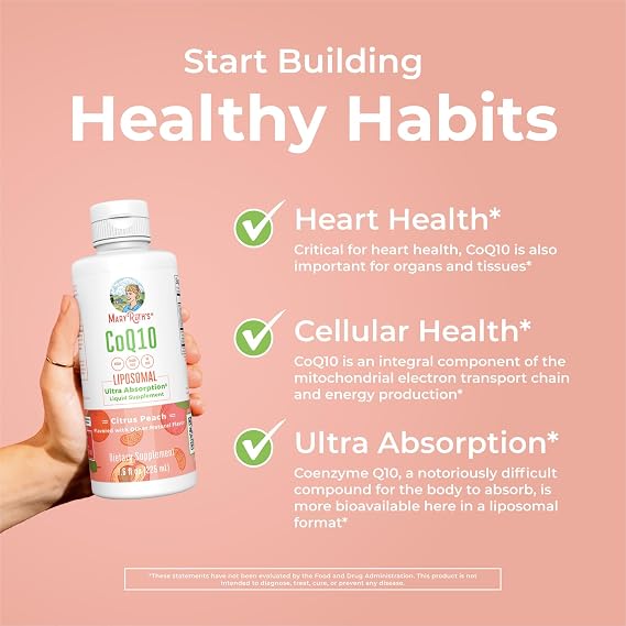 MARYRUTH'S CoQ10 Liquid Liposomal, 45 Servings, Immune Support Supplement | Coenzyme Q10, 75mg CoQ10, Mitochondrial Support & Immune System, Vegan, Non-GMO, 45 Servings