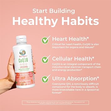 MARYRUTH'S CoQ10 Liquid Liposomal, 45 Servings, Immune Support Supplement | Coenzyme Q10, 75mg CoQ10, Mitochondrial Support & Immune System, Vegan, Non-GMO, 45 Servings