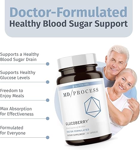 Miniatura 6 de MD Process GlucoBerry Maqui Berry Extracto con picolinato de cromo para apoyo a la salud de la sangre, con biotina y Gymnema Sylvestre - Formulado