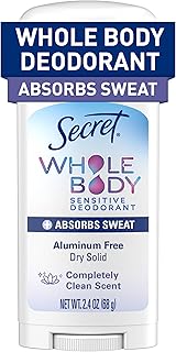 Secret Whole Body Deodorant Dry Feel Stick + Absorbs Sweat for Women, Naturally Derived Ingredients, Completely Clean Scen Price In India