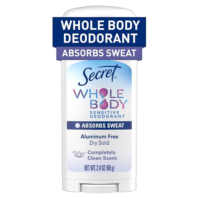 Desodorante em bastão Secret Dry Feel sem alumínio, 2,4 oz