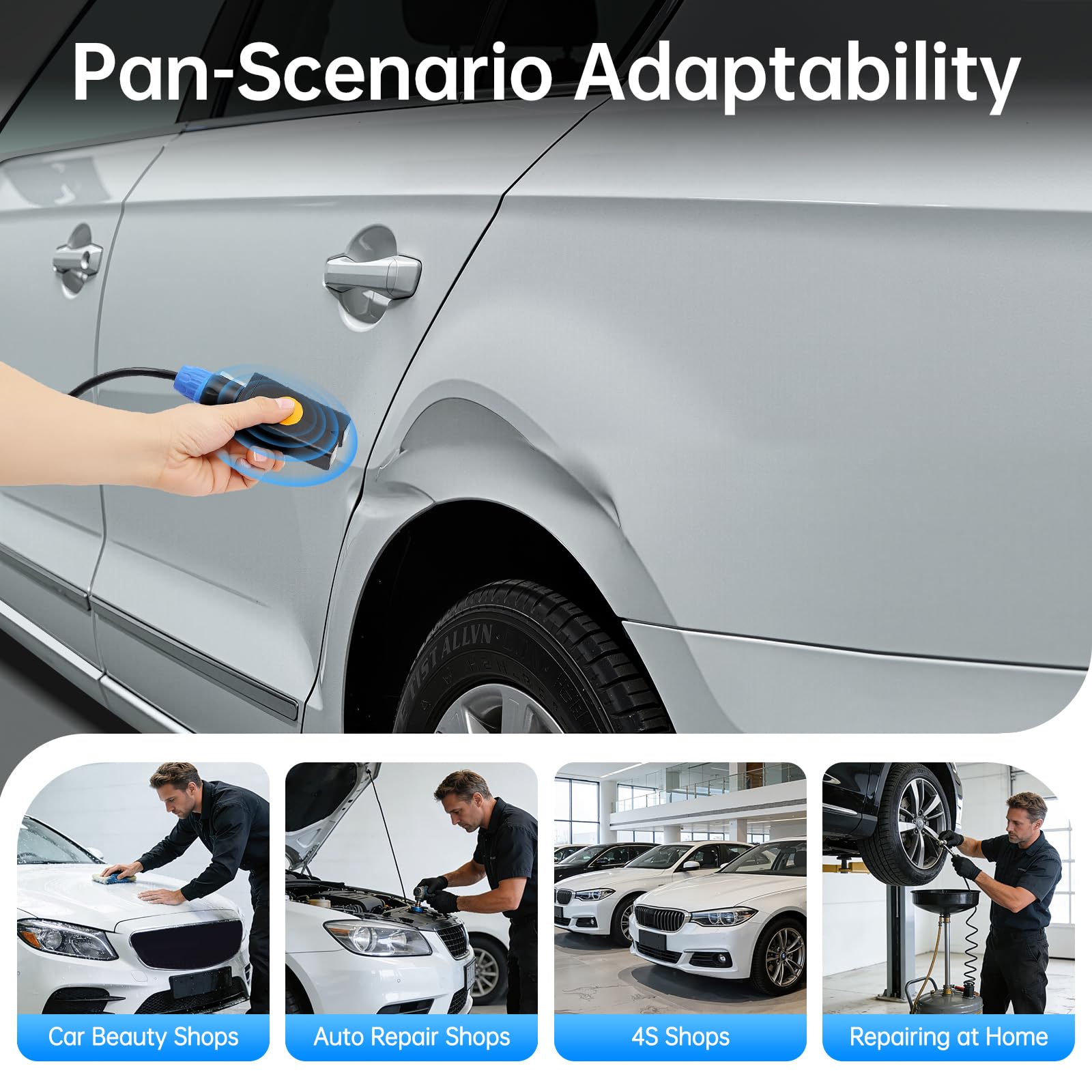 Professionelles Auto Dellen Reparatur Gerät elektromagnetische Induktionsheizung lackschonend ohne Bohren Ausbeulwerkzeug einstellbar leicht tragbar für Werkstatt Garage Auto Detailing DIY