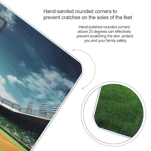 Báscula digital para baño con diseño de campo de béisbol miniatura 4