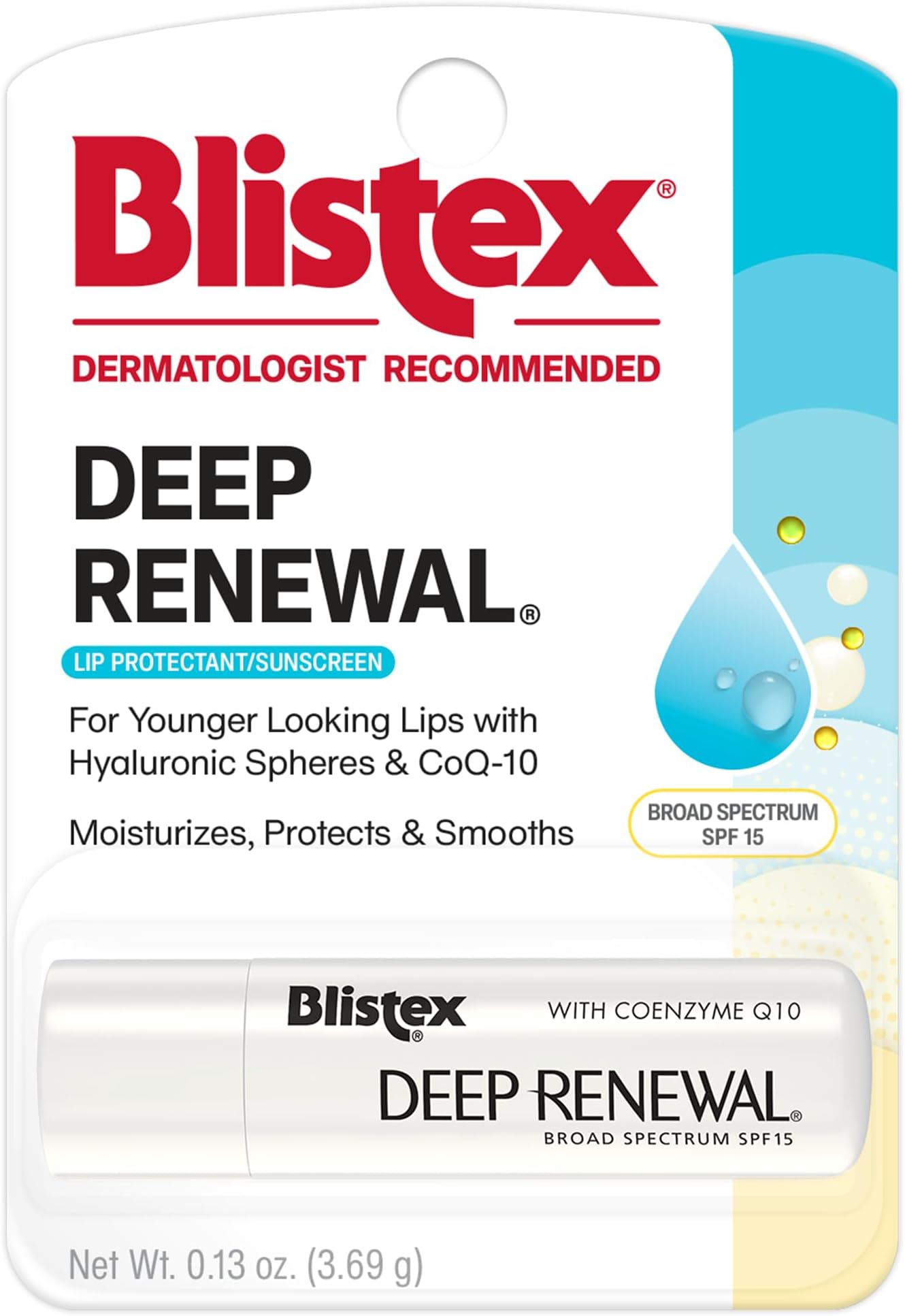 Deep Renewal, Anti-Aging Treatment, Lip Protectant/Sunscreen, SPF 15, .13 oz (3.69 g)