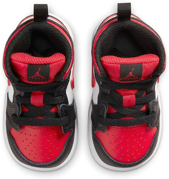 Jordan Toddler s 1 Mid Black Fire Red White 640735 079 3 Sneakers Amazon
