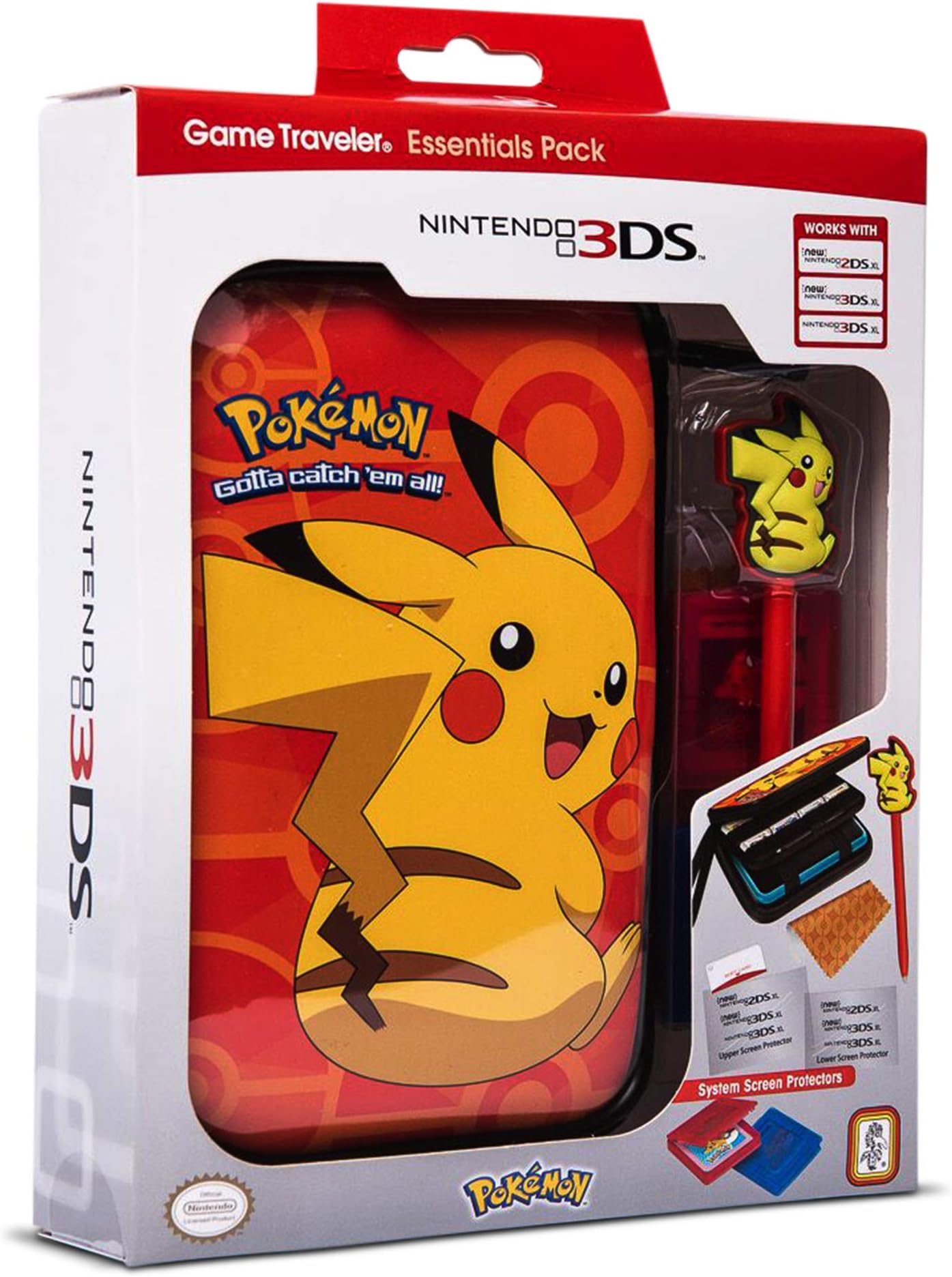 RDS Industries, Nintendo 3DS Game Traveler Essentials Pack - Blue with Pikachu