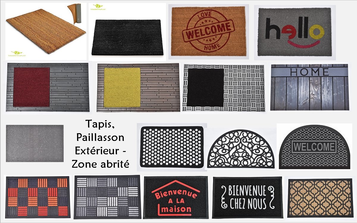 MadeInNature Passage Mats Cordoba/Eingang Teppich, Möbel, Flur, Küche/Great Lengths, das Messgerät, Rot - Grau/Anthrazit (Grau/Schwarz)