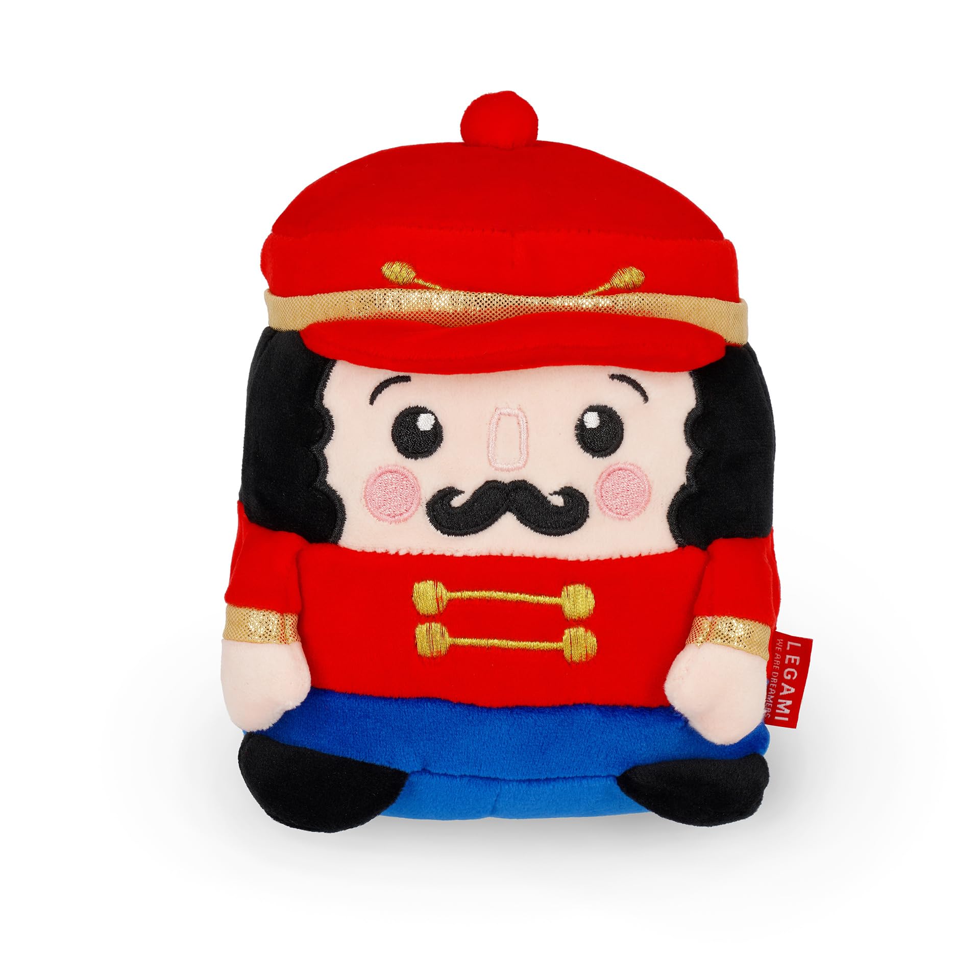 Legami - Super Soft Plush Plush, Nutcracker Theme, Mini Size, with Personalised ID Card, Stands Alone, 14 x 15 x 12 cm