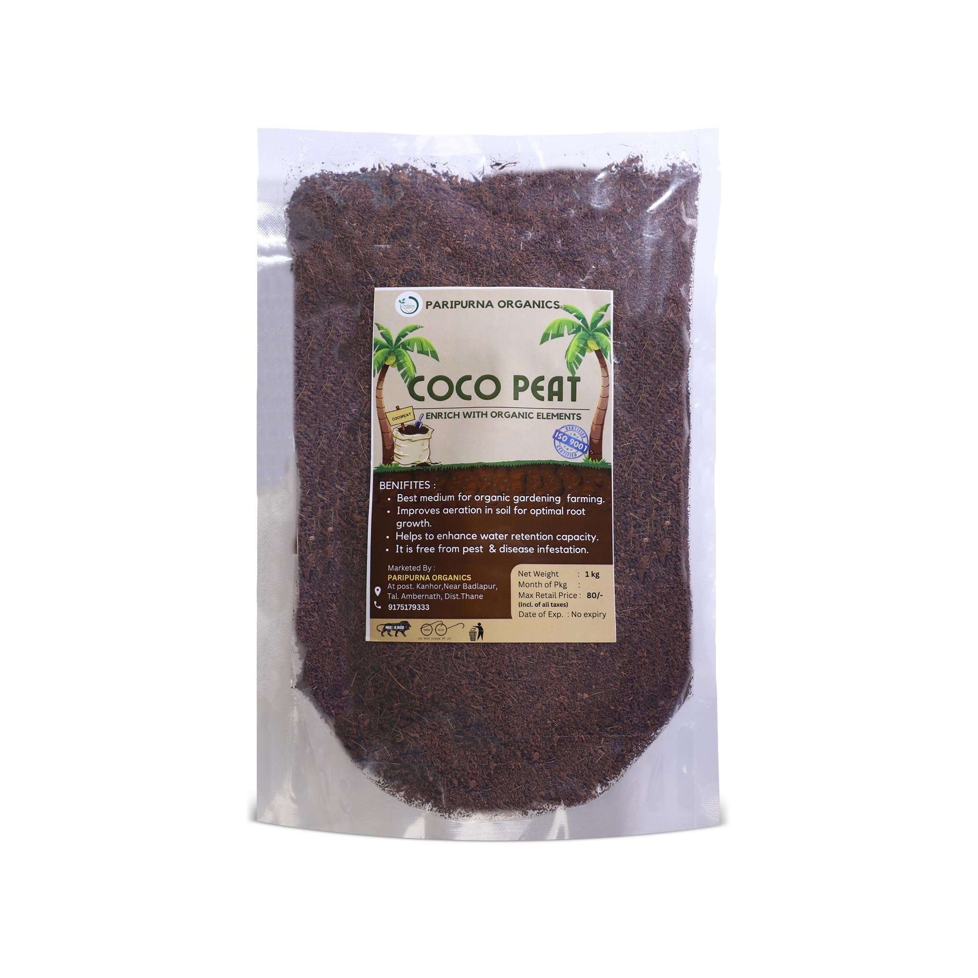 Paripurna Organics Cocopeat Organic Fertilizer for Home Gardening and Potted Plants | 1Kg (B0CT5VJVRV) Amazon Price History, Amazon Price Tracker