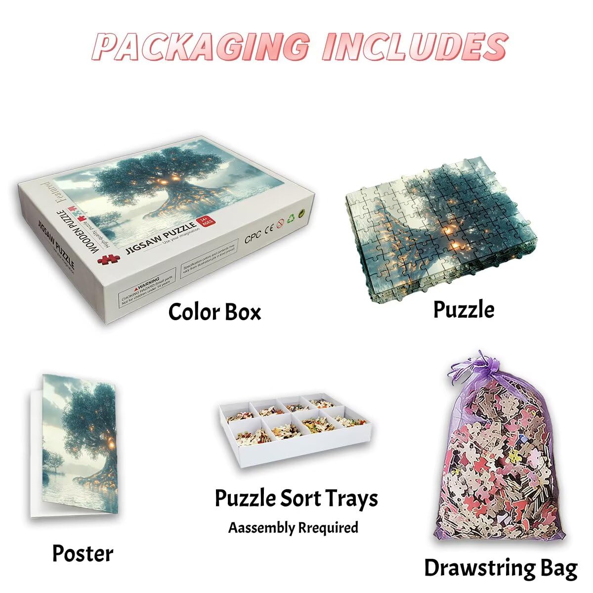 5000 sztuk puzzli dla dorosłych, puzzle z drzewem dla dorosłych, 5000 sztuk, ocean, trudna gra dla całej rodziny, klasyczne drewniane układanki, odpowiednie do dekoracji wnętrz, prezenty -3777
