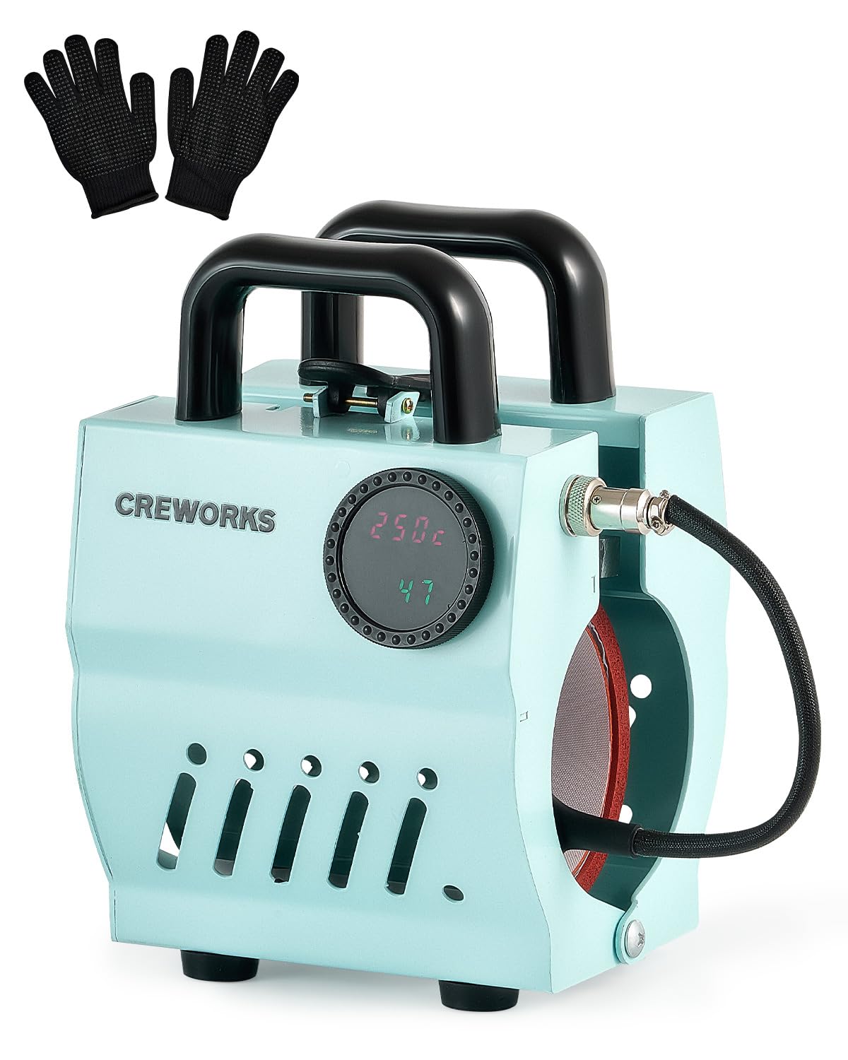 CREWORKS Pressa a Caldo per Tazze 265-440 ml Mini Pressa Tazze per Sublimazione Termopressa per Tazze Portatile con LCD Controllo della Manopola Tempo e Temperatura Regolabile per Bicchieri Tazze