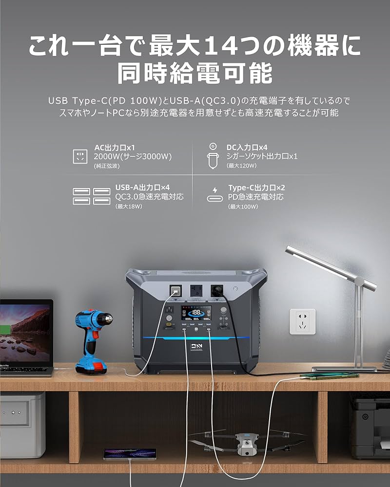DaranEner NEO2000 ポータブル電源 | 2000W 2073Wh ポータブル電源-DaranEner|2000W 2073.6Wh – DaranEner