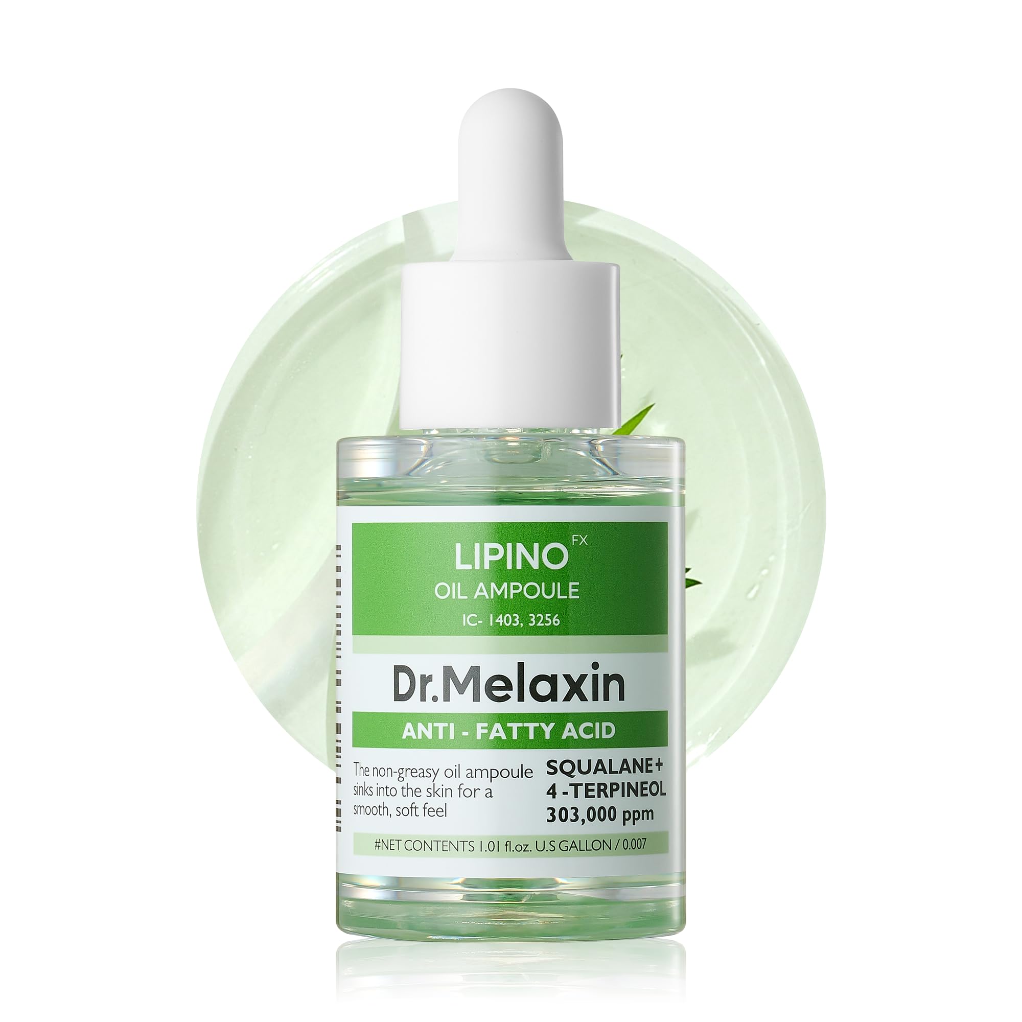 Dr.Melaxin Lipino Anti Fatty Acid Oil Ampoule Moisturizing Serum For Sebum Control & Deep Hydration Prevents Pore Clogging For Oily And Acne Prone Skin 1.01Fl.Oz