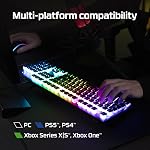 HyperX Origines des alliages 60 - Clavier mécanique de jeu, 60% Ultra Forme compacte, PBT Capuchons-clés à double tir, RGB LED Backlight, Compatible avec NGENUITY Logiciels - HyperX Commutateur linéaire rouge, noir