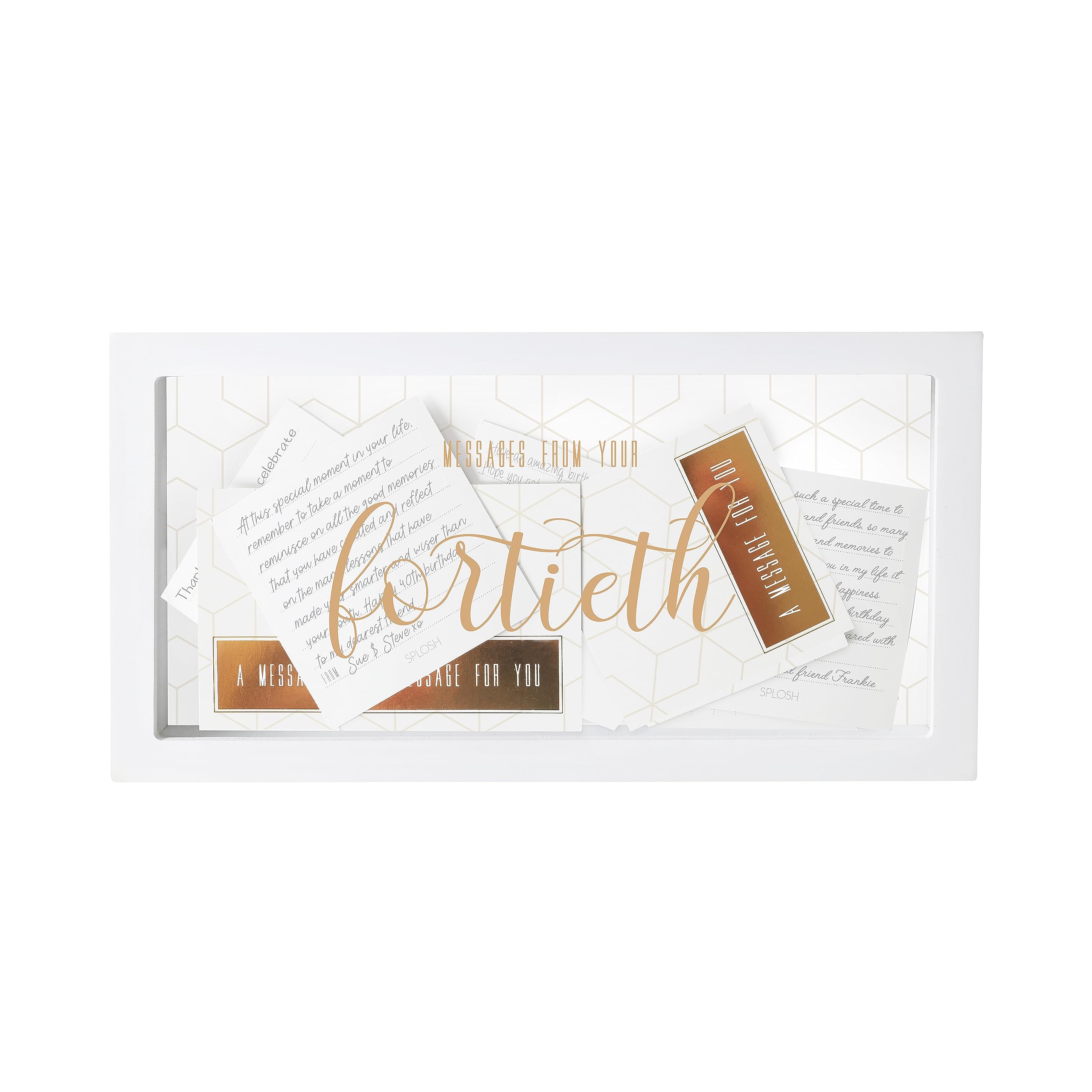Splosh Women's White 40Th Message Box - Personalised Keepsake Box, Sentimental 40Th Birthday Gifts For And Personalised Memory Box For Any Special Occasion, Heartfelt 40Th Birthday Decoration