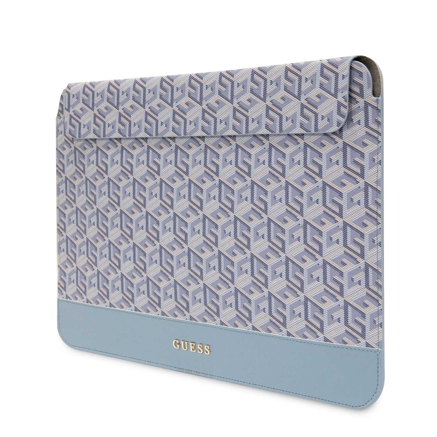 Housse ordinateur 14 Guess Gcube Stripe bleu pochette PC portable