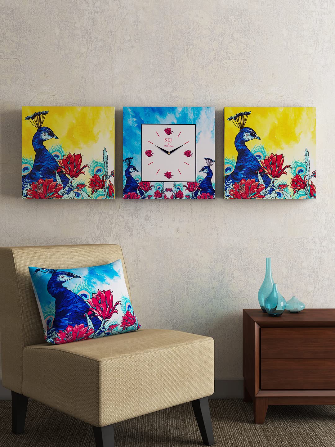SEJ Wall Art Frame Set - 3 Abstract Designs -32 SEJ Wall Art Frame Set - 3 Abstract Designs -32