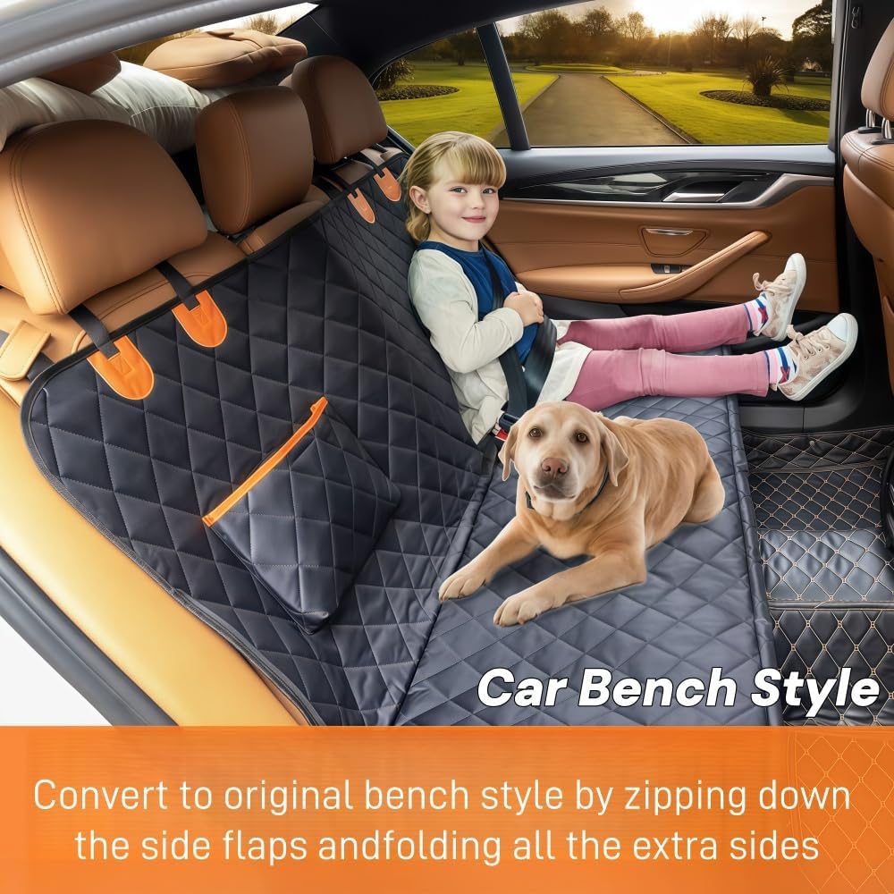 Dog Car Seat Cover for Acura TSX Sport Wagon 2010 2011 2012 2013 2014,Pet Back Seat Covers,Waterproof Scratch Proof Nonslip Dog Hammock,Back Seat Extender,Large Space,Easy to Use and Clean