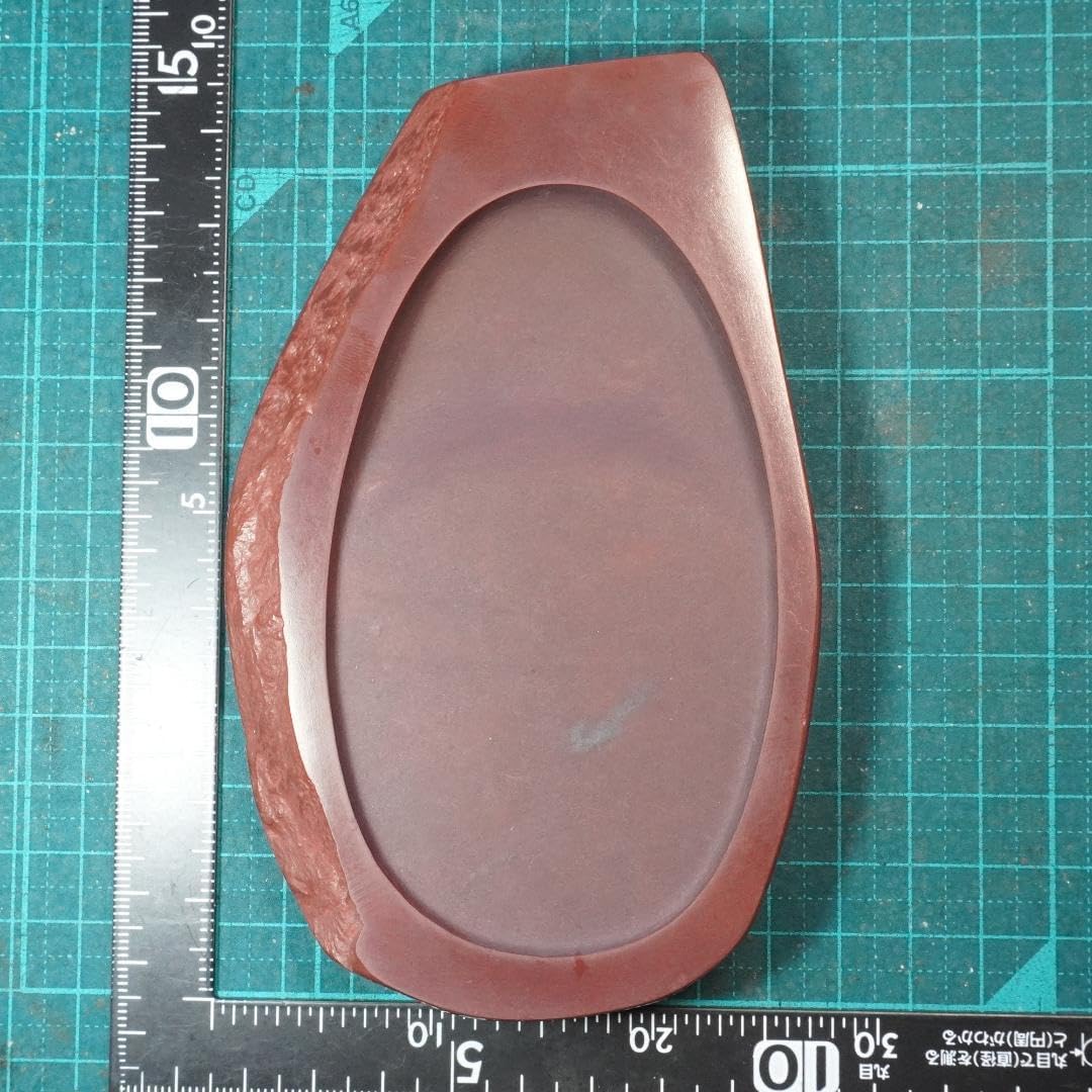 ⭕️岩手県 紫雲石硯 佐藤鉄三郎作 古い 8寸の大型天然硯