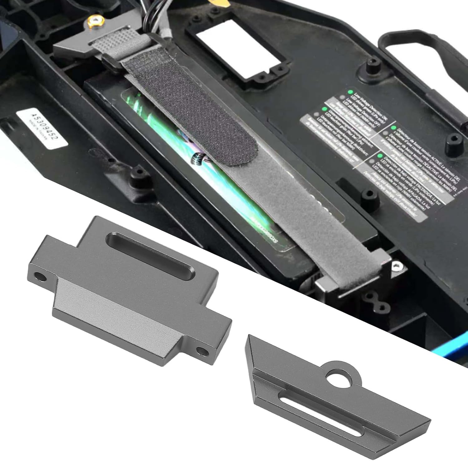 Aluminum Alloy RC Car Battery Plate, Secure Strap Mounting Tray for 1/10 Slash 2WD Chassis, for RC Enthusiasts Racers and Hobbyists