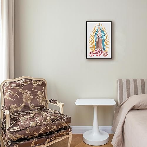 Miniatura 7 de FINGERINSPIRE Plantilla de pintura de Virgen María de 11.7 x 8.3 pulgadas, reutilizable, plantilla de dibujo de Nuestra Señora, personaje religioso,