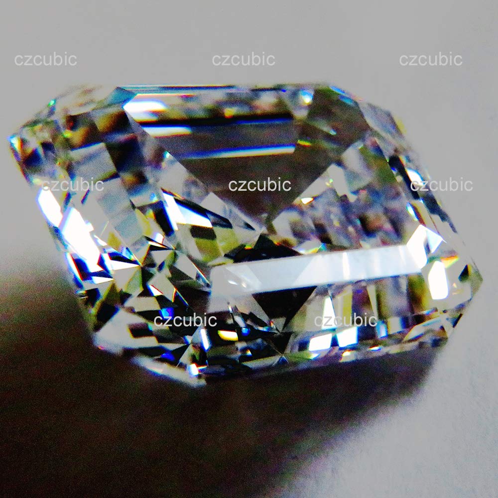 Cubic Zirconia Super Quality Asscher cut Synthetic stone 7A Excellent Quality U.S.A Shipper (11.0 X 11.0 MM)