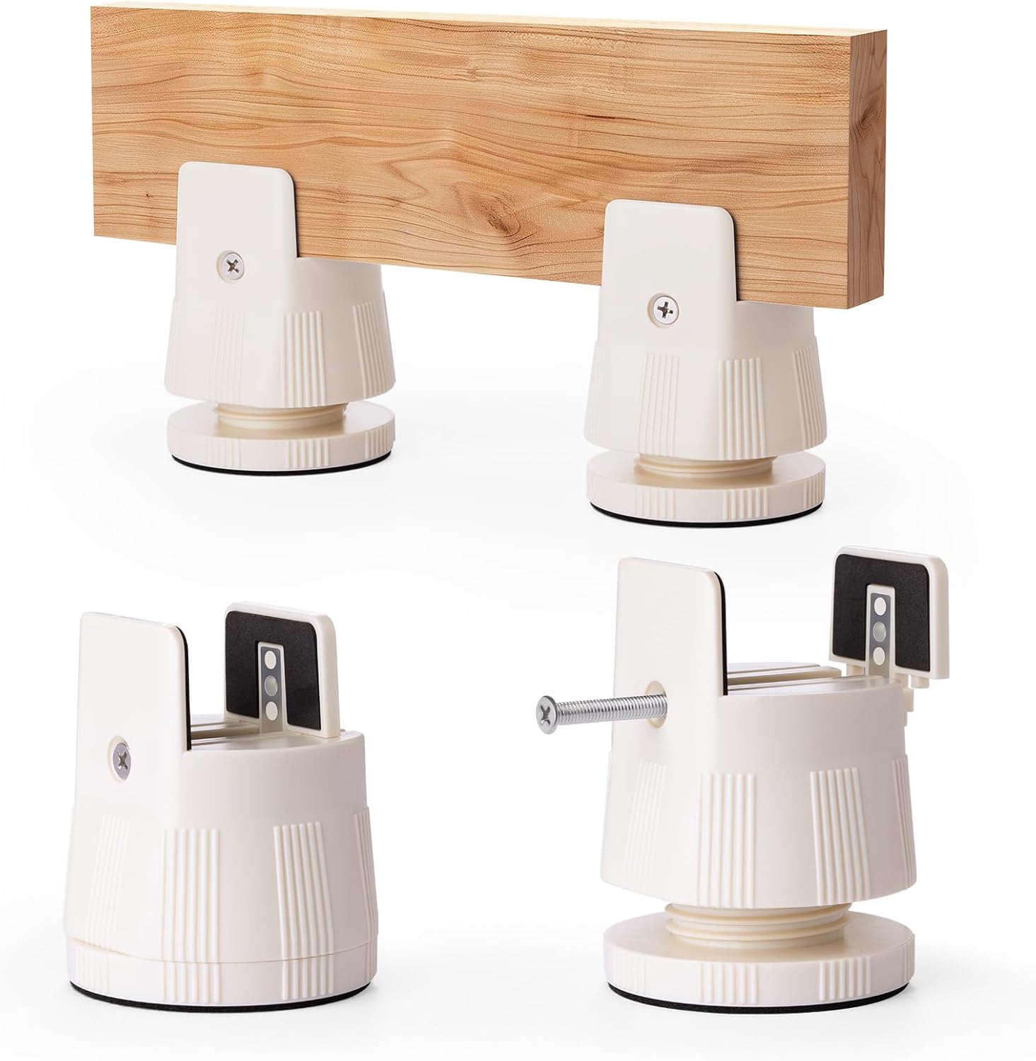 INOVASHON 4pcs Bed Risers with Screw Clamp, Desk Riser Blocks with ...