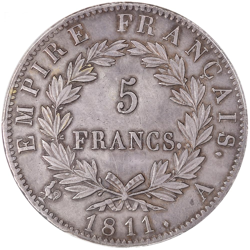 Monnaie française, Monnaies Antiques France, Monnaies Anciennes napoléon, Collection de pièces de Monnaie en Argent, pièces Anciennes pour collectionneur (1811 Napoleon I 5 francs)