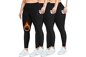 3 Pack Plus Size Fleece Lined Leggings for Women