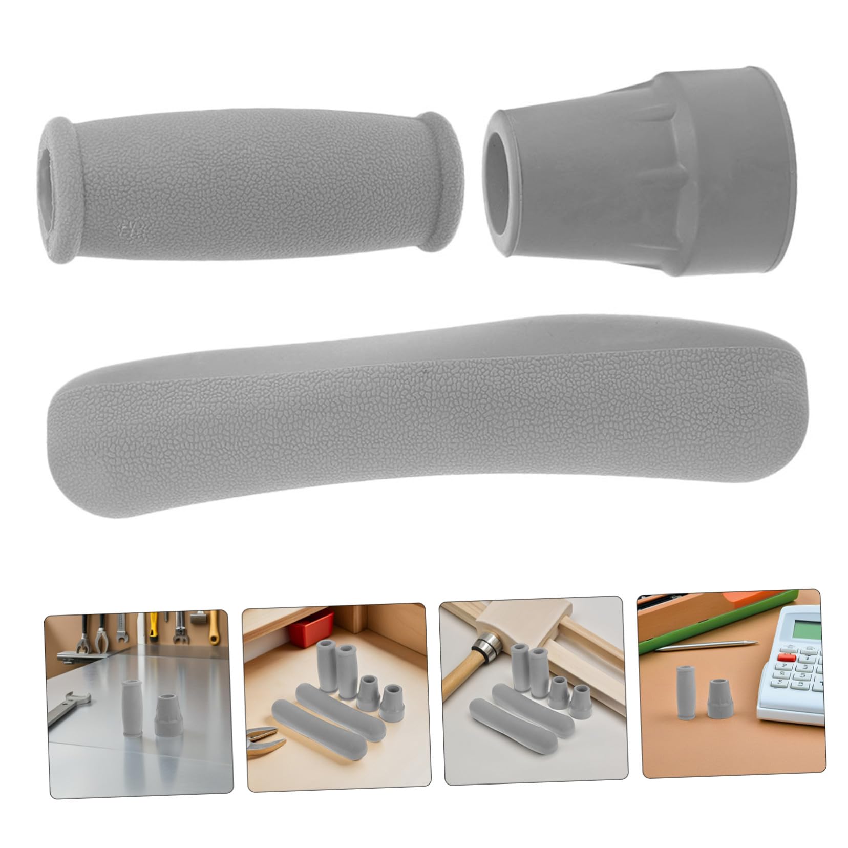BESTYASH 4 Set Accessori per Stampelle con Cuscinetti Maniglia Ergonomici Punte in Gomma Antiscivolo per Bastoni da Passeggio e Coperture Sostitutive per Piedi Deambulatore Supporto Stabile