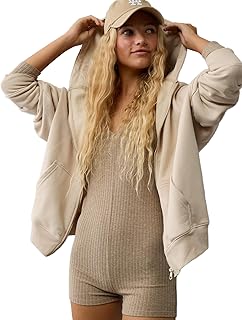 سويت شيرت بغطاء للرأس بسوستة للارتداء اليومي للنساء من اميريكان ايجل