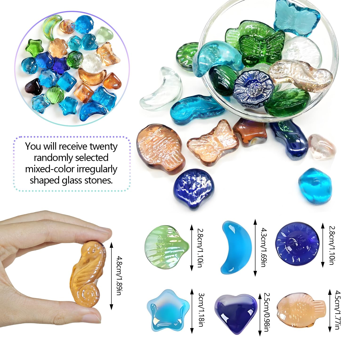 Billes Pierres Précieuses Décoratives 450g pour Aquarium Vases Bricolage Cadeaux